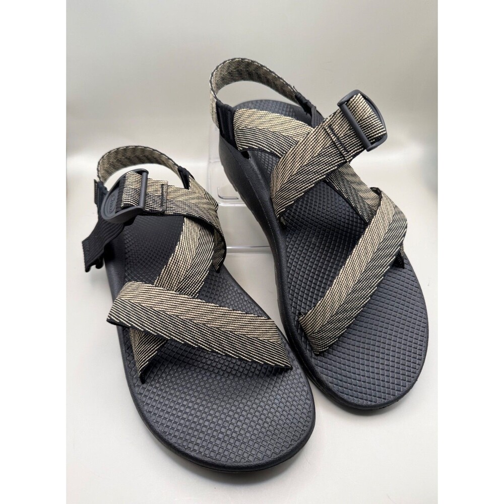 Chaco Mega Z/Cloud Mens Size 12 Black Tan Arch Support Sport Hiking Sandals